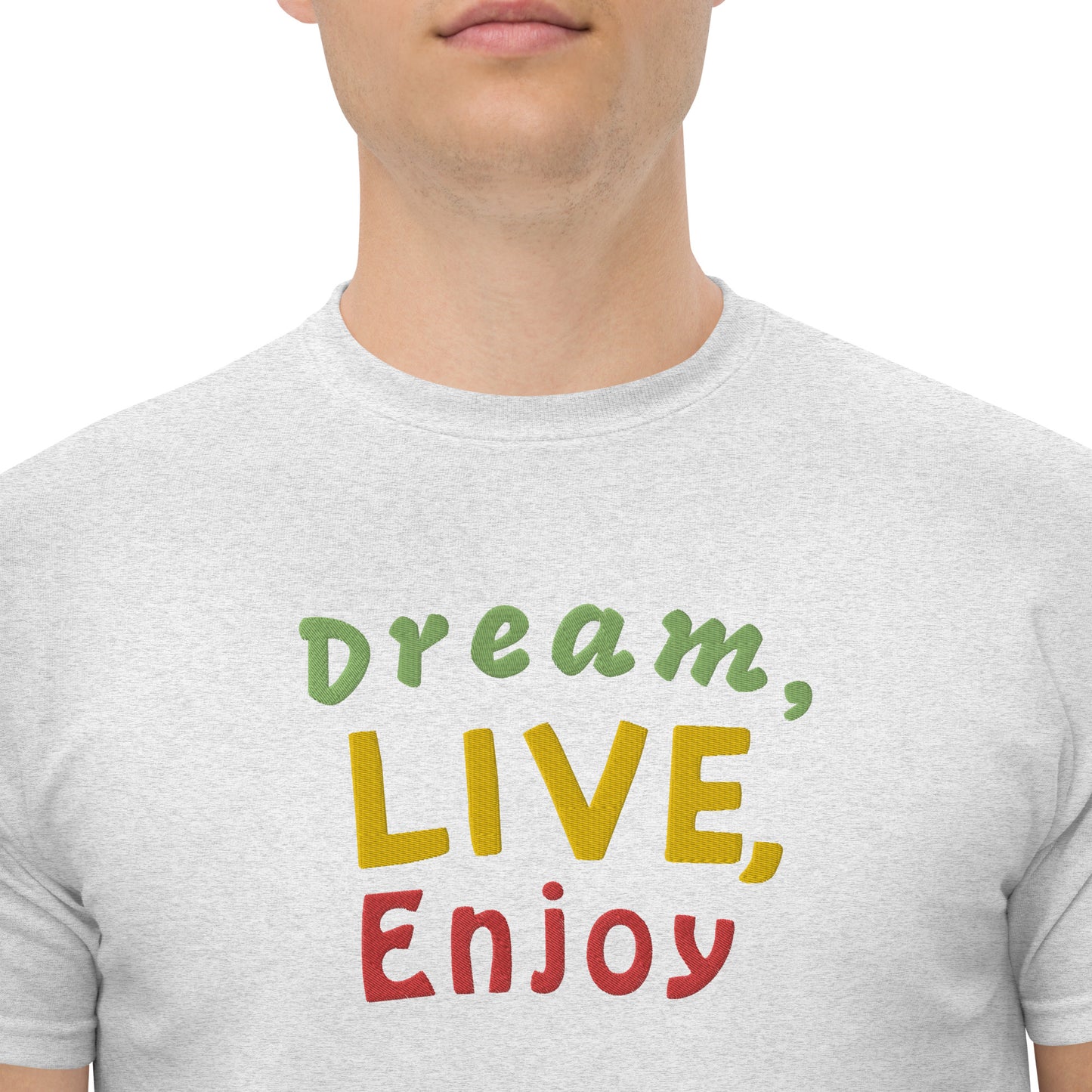 Klassisches Herren-T-Shirt | Gildan 5000 "Dream, live, enjoy"