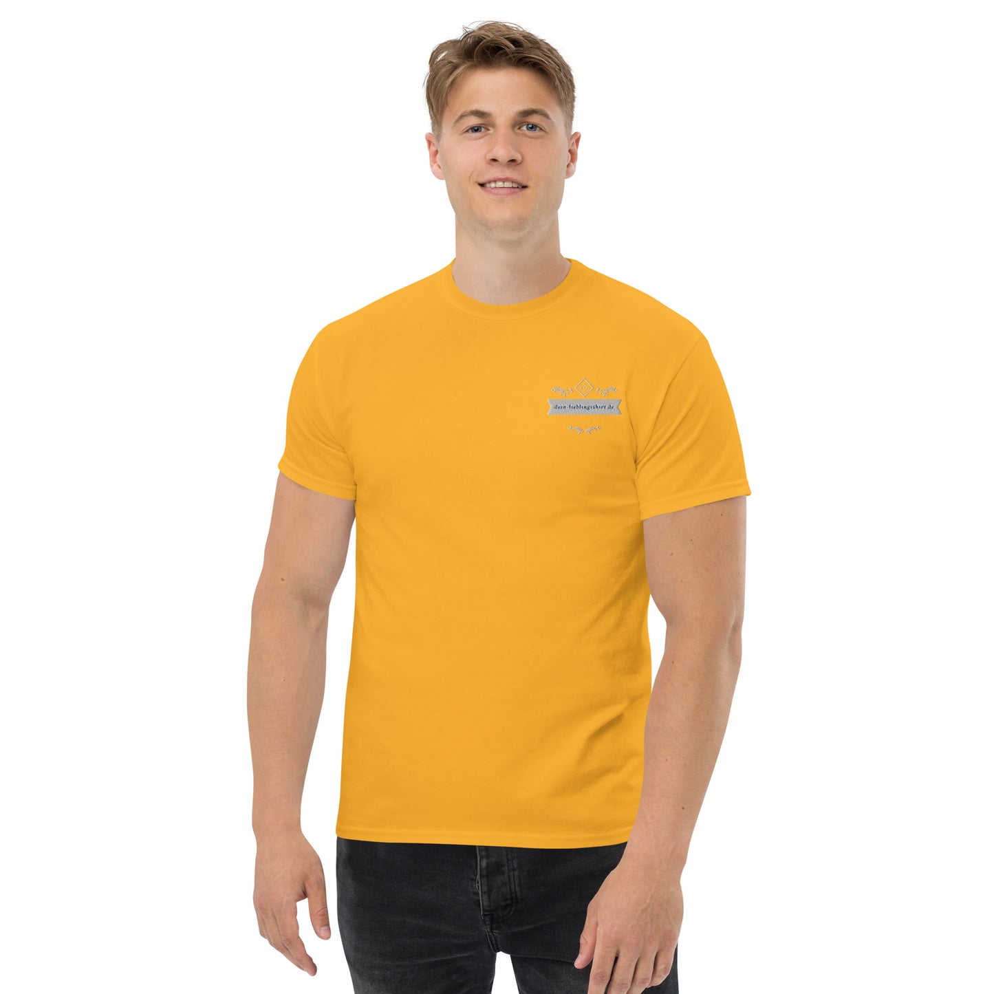 Klassisches Herren-T-Shirt | Gildan 5000 "Logo dein-lieblingsshirt.de"