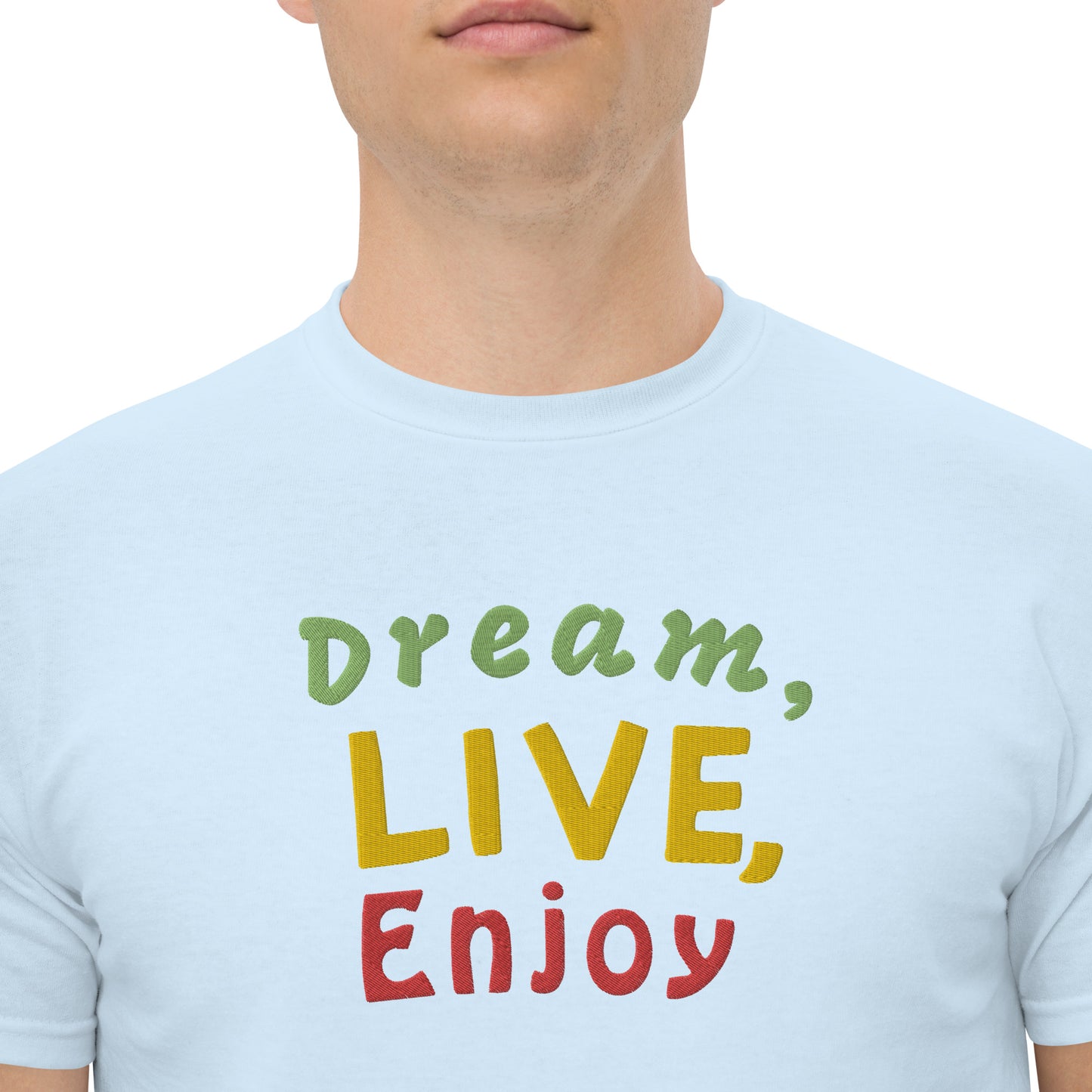 Klassisches Herren-T-Shirt | Gildan 5000 "Dream, live, enjoy"