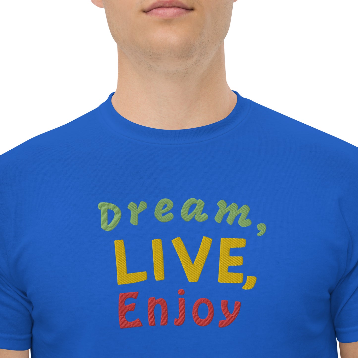 Klassisches Herren-T-Shirt | Gildan 5000 "Dream, live, enjoy"