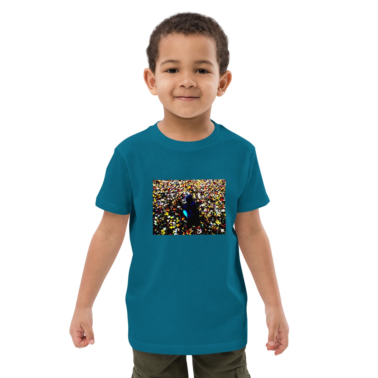 Bio-Baumwoll-T-Shirt für Kinder - Stanley Stella STTK184 "Der Jungen in den Blättern"