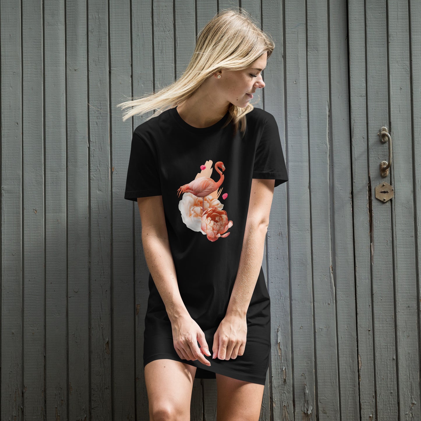 T-Shirt-Kleid aus Bio-Baumwolle | Stanley/Stella STDW144 "Flamingo"