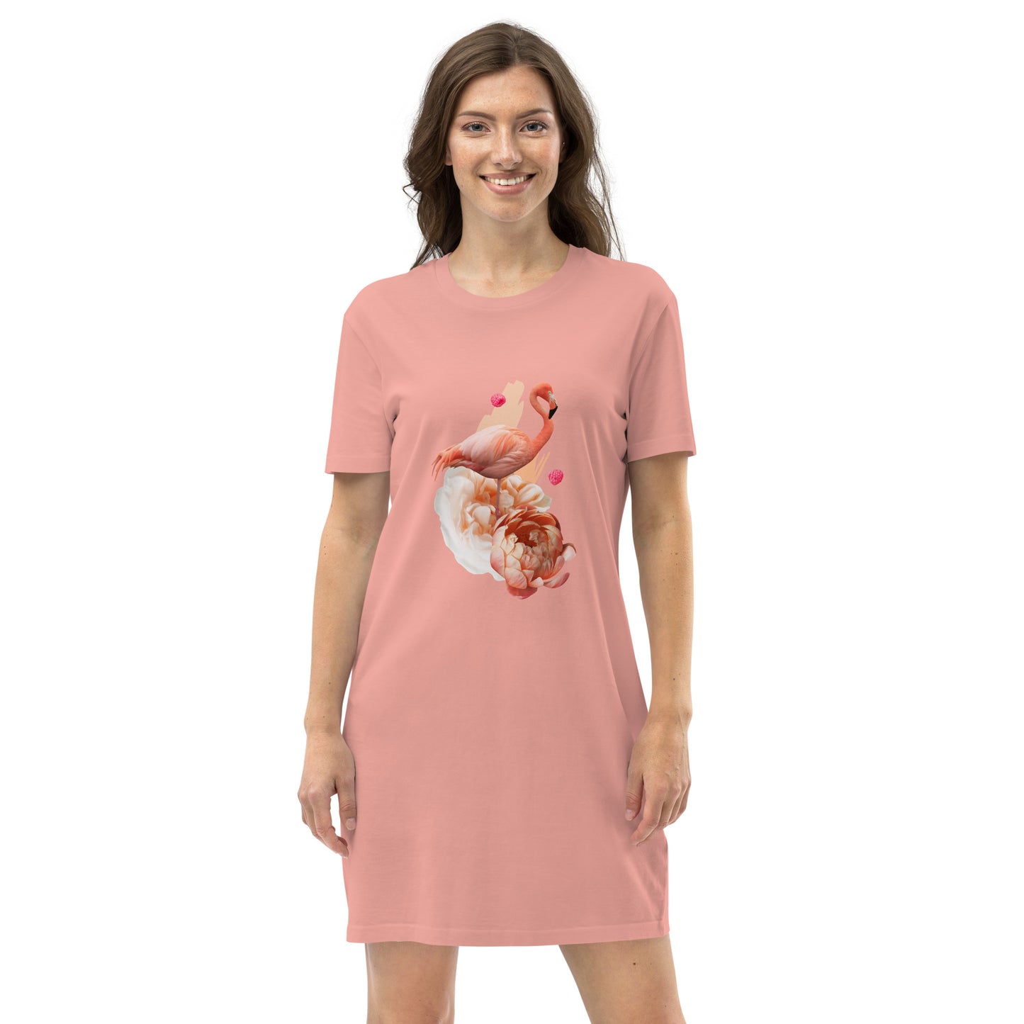 T-Shirt-Kleid aus Bio-Baumwolle | Stanley/Stella STDW144 "Flamingo"