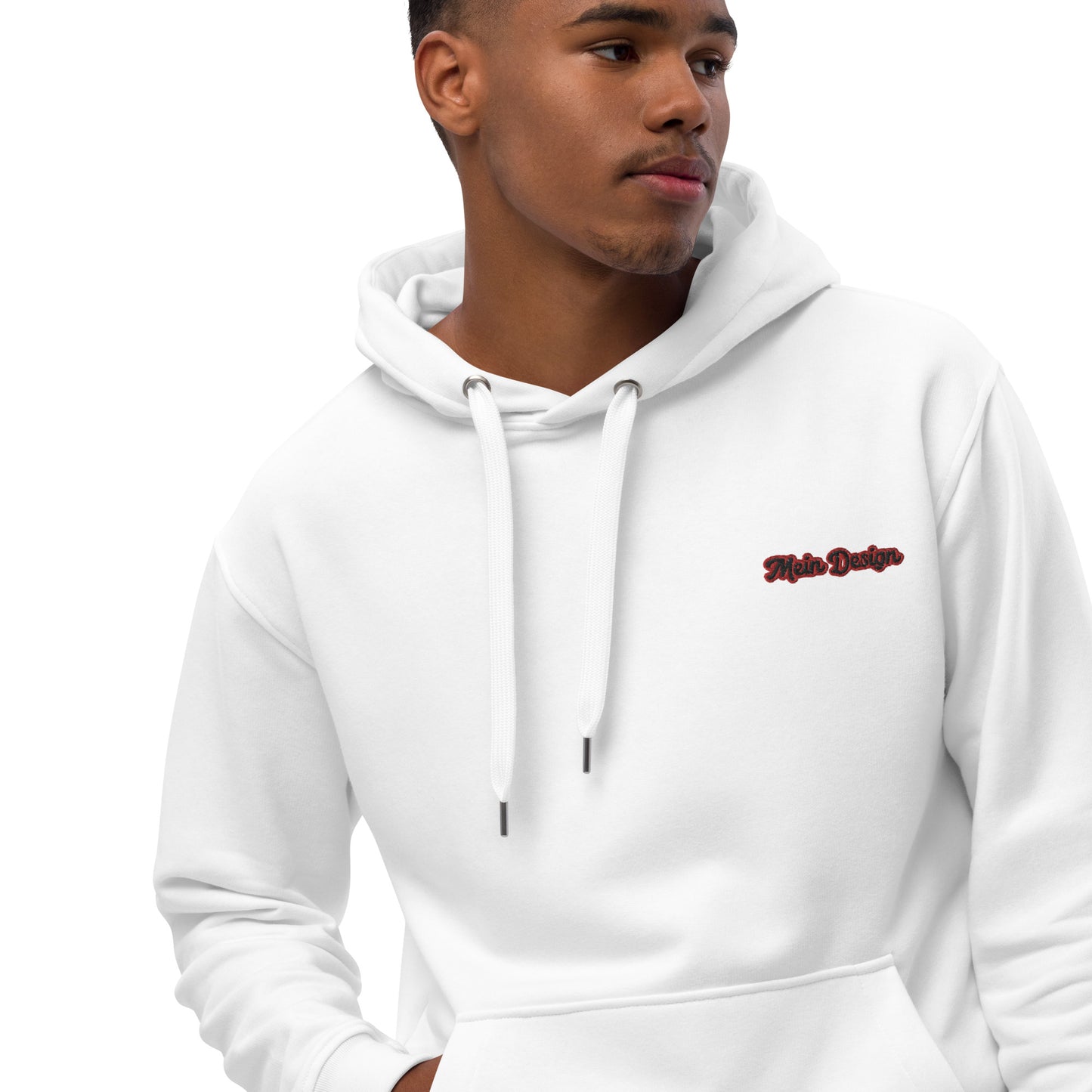 Premium-Bio-Hoodie Hochwertiger Öko Kapuzenpullover "Mein Design und Be you"