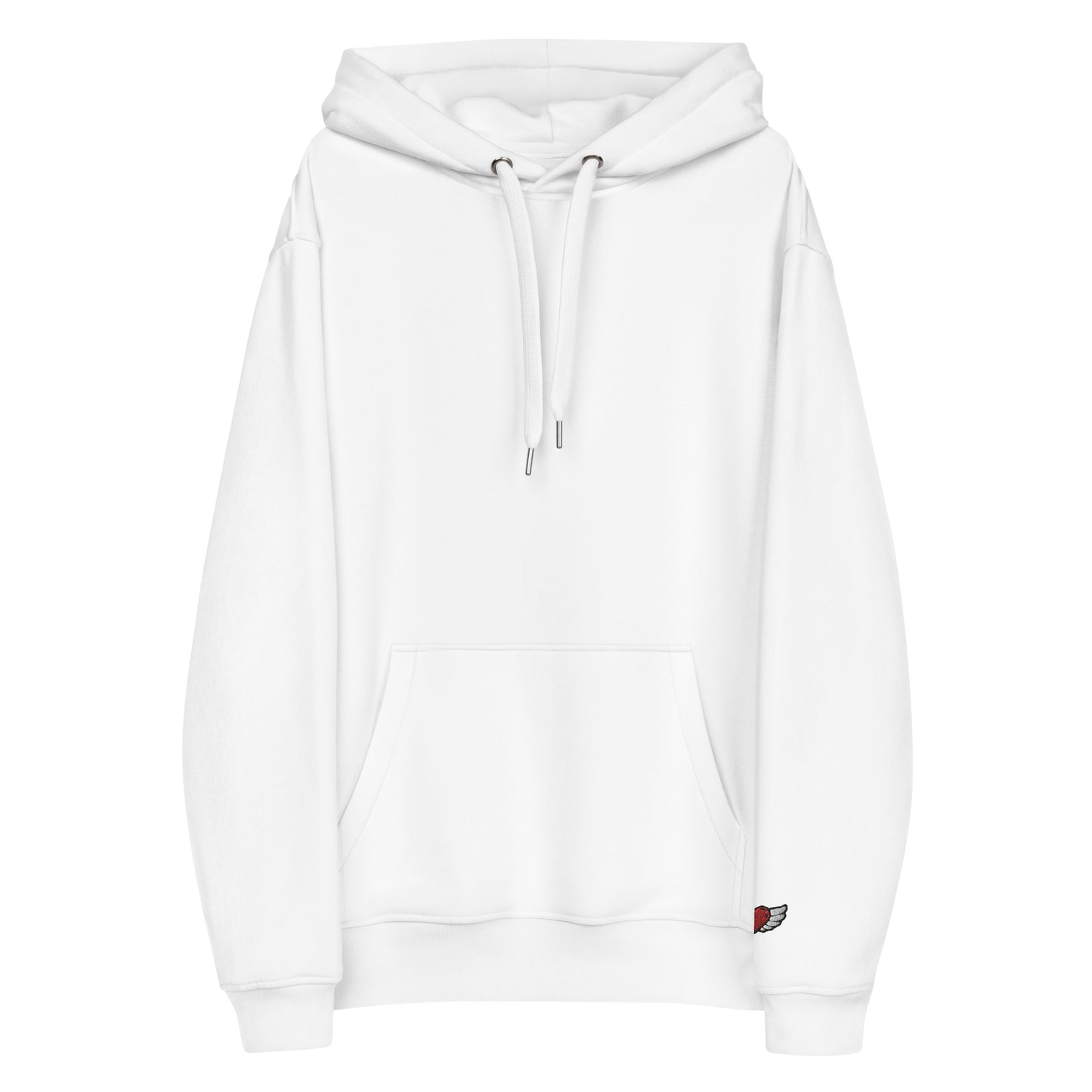 Premium-Bio-Hoodie Printful Original Hochwertiger Öko Kapuzenpullover "Herz Engel"