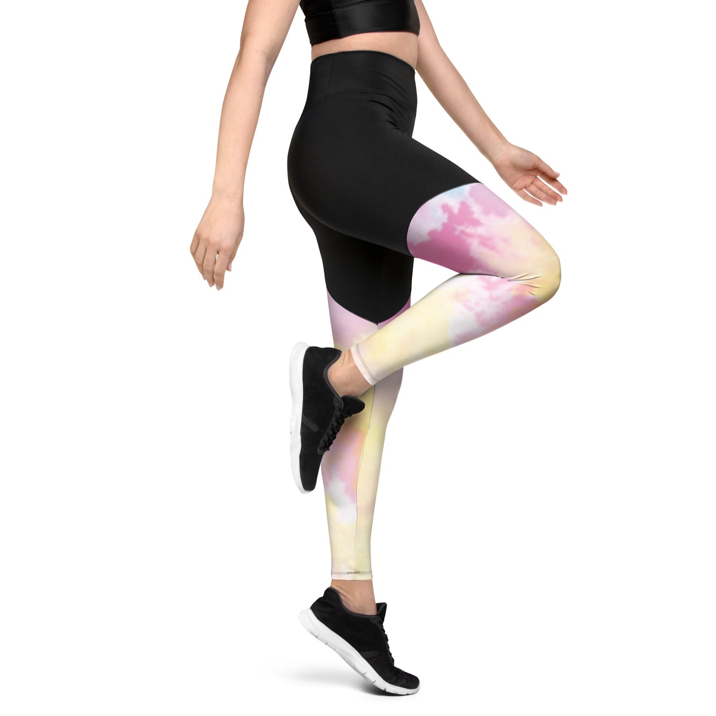 Sport-Leggings "Rosig/gelbig"