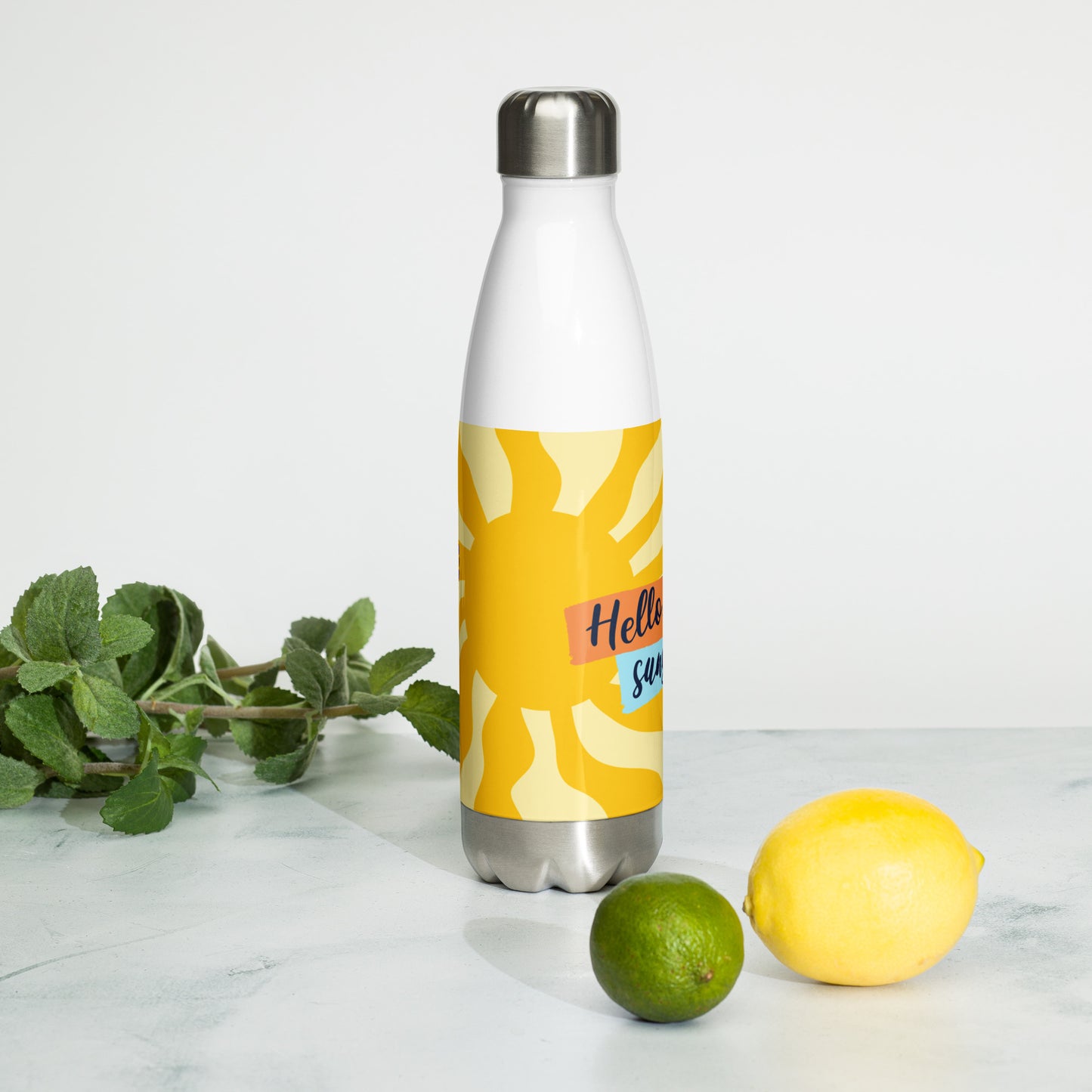 Edelstahl Trinkflasche "Hello sunshine"