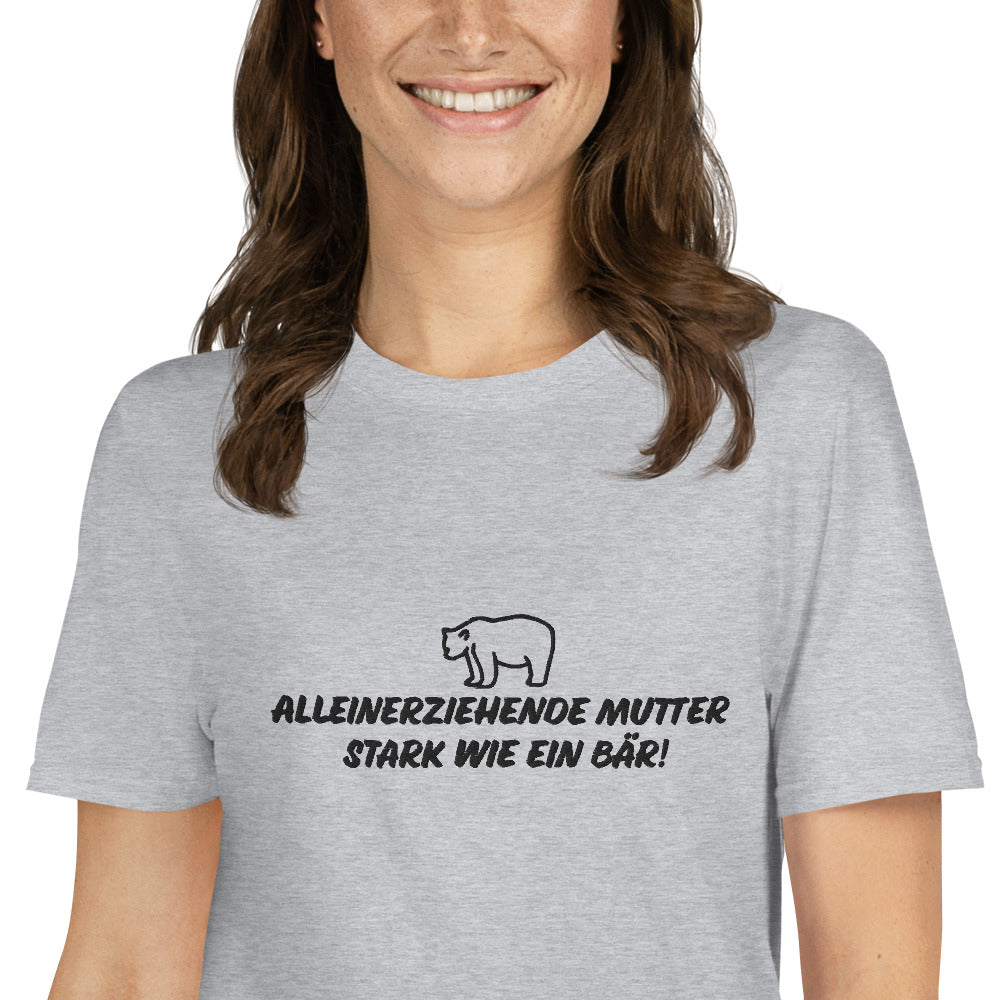 Basic Unisex Softstyle T-Shirt | Gildan 6400 "Alleinerziehende Mutter stark wie ein Bär!"