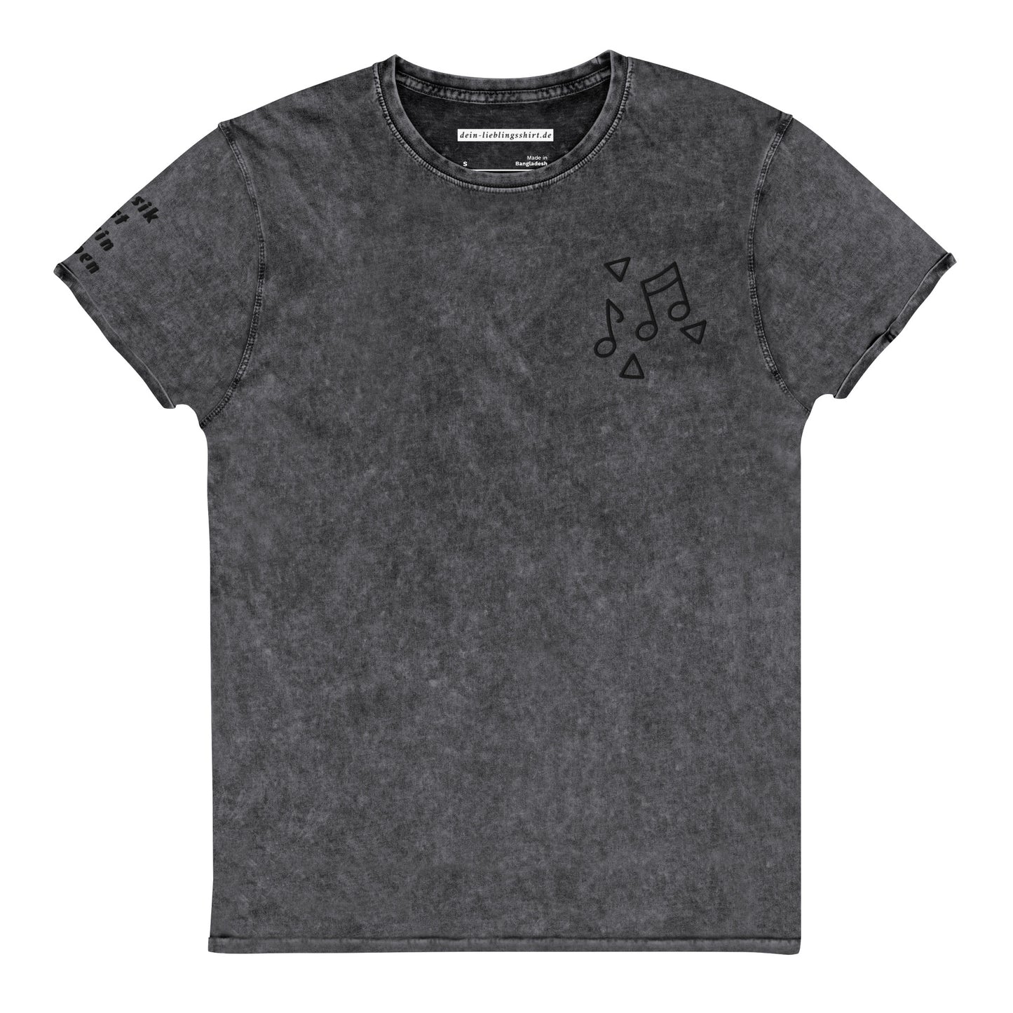 Dieses Denim-T-Shirt ist aus 100 % gekämmter Baumwolle und hat einen klassischen Rundhalsausschnitt mit Rippbündchen an den Ärmeln. Es ist weich, bequem und ein Must-Have für jeden Fashion-Liebhaber!  • 100 % gekämmte Baumwolle