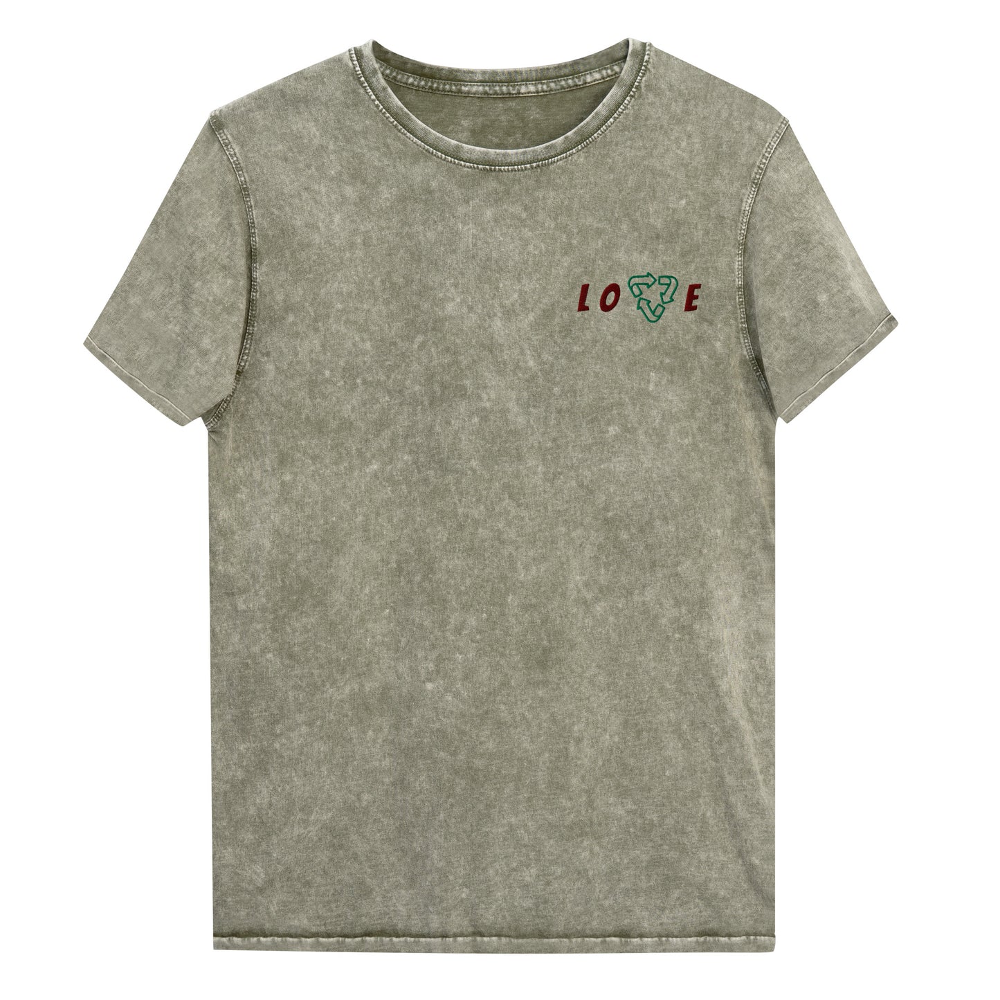 Unisex Denim-T-Shirt | Husky "Love"