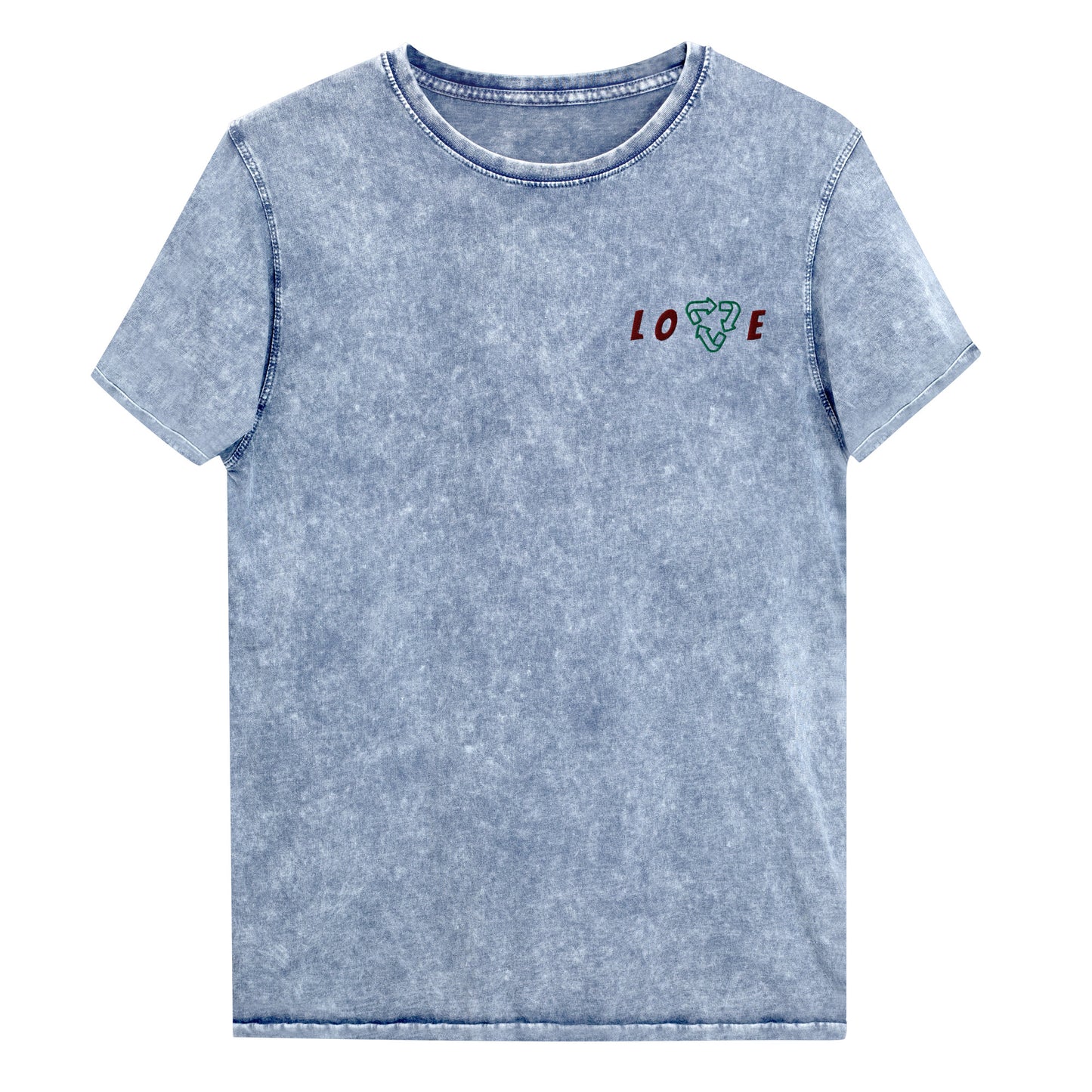 Unisex Denim-T-Shirt | Husky "Love"