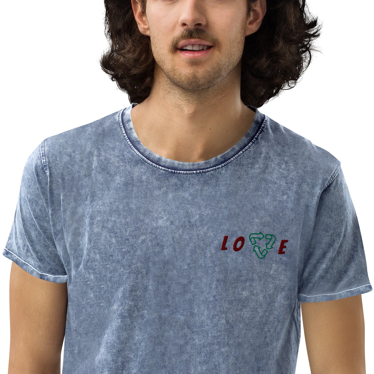 Unisex Denim-T-Shirt | Husky "Love"