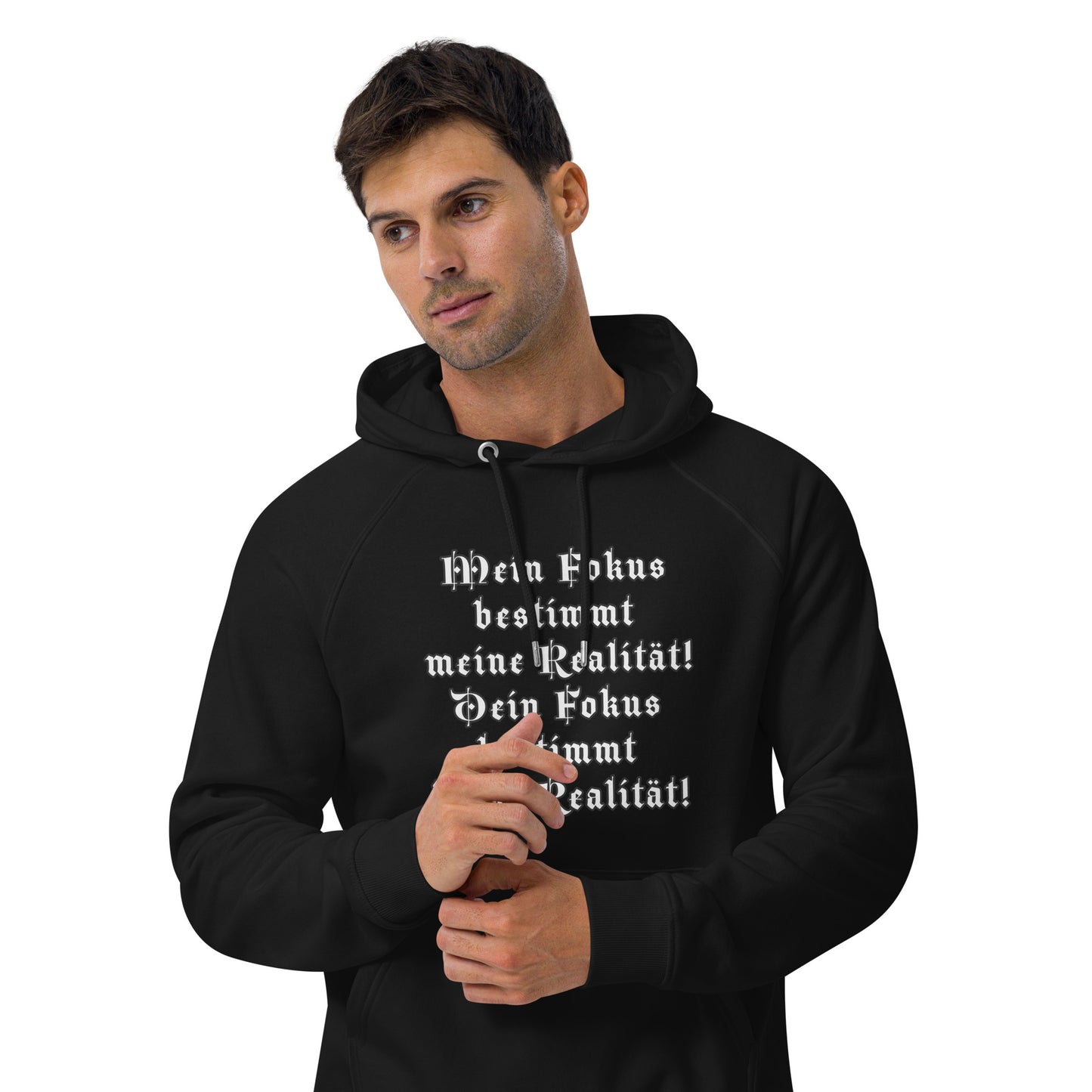 Unisex Bio-Raglan-Hoodie SOL´S "Mein Fokus bestimmt meine Realität"