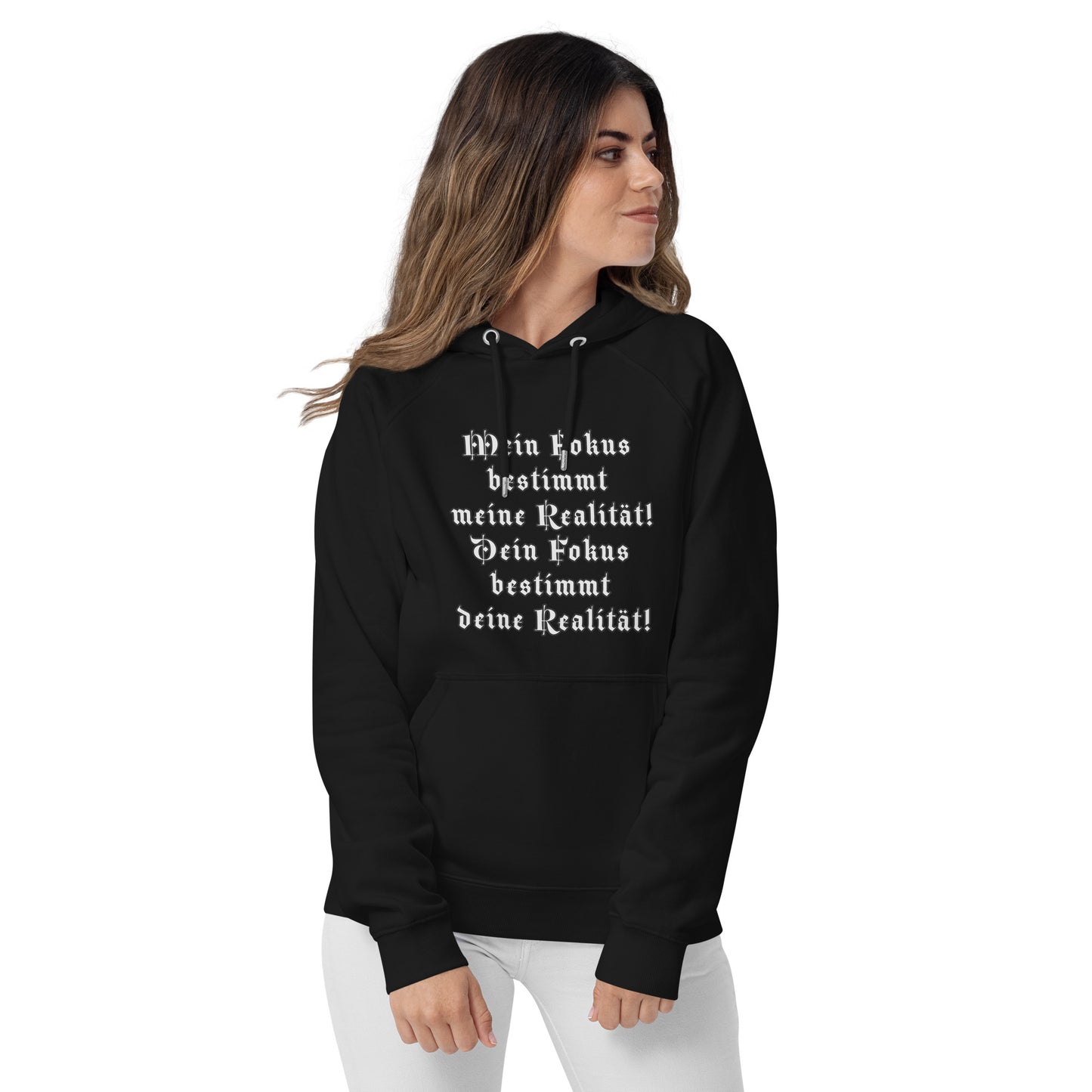 Unisex Bio-Raglan-Hoodie SOL´S "Mein Fokus bestimmt meine Realität"