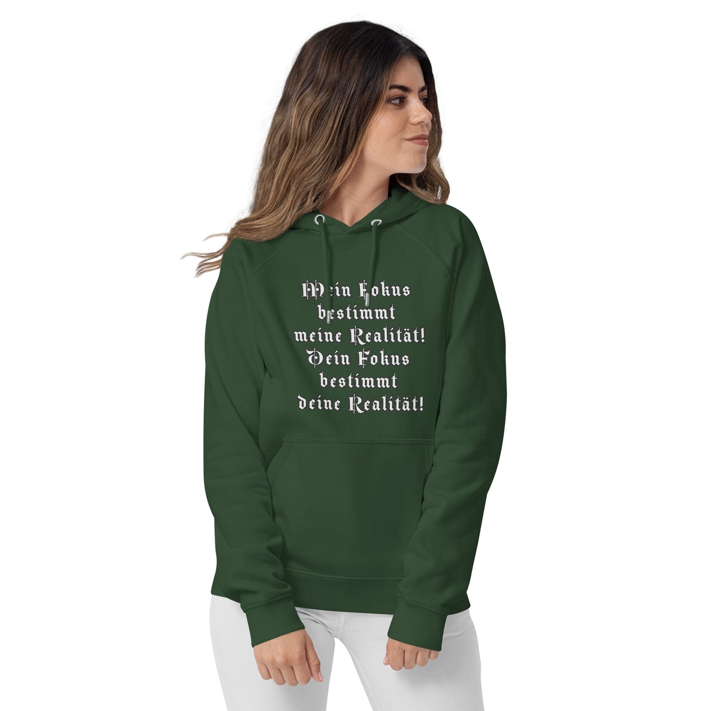 Unisex Bio-Raglan-Hoodie SOL´S "Mein Fokus bestimmt meine Realität"