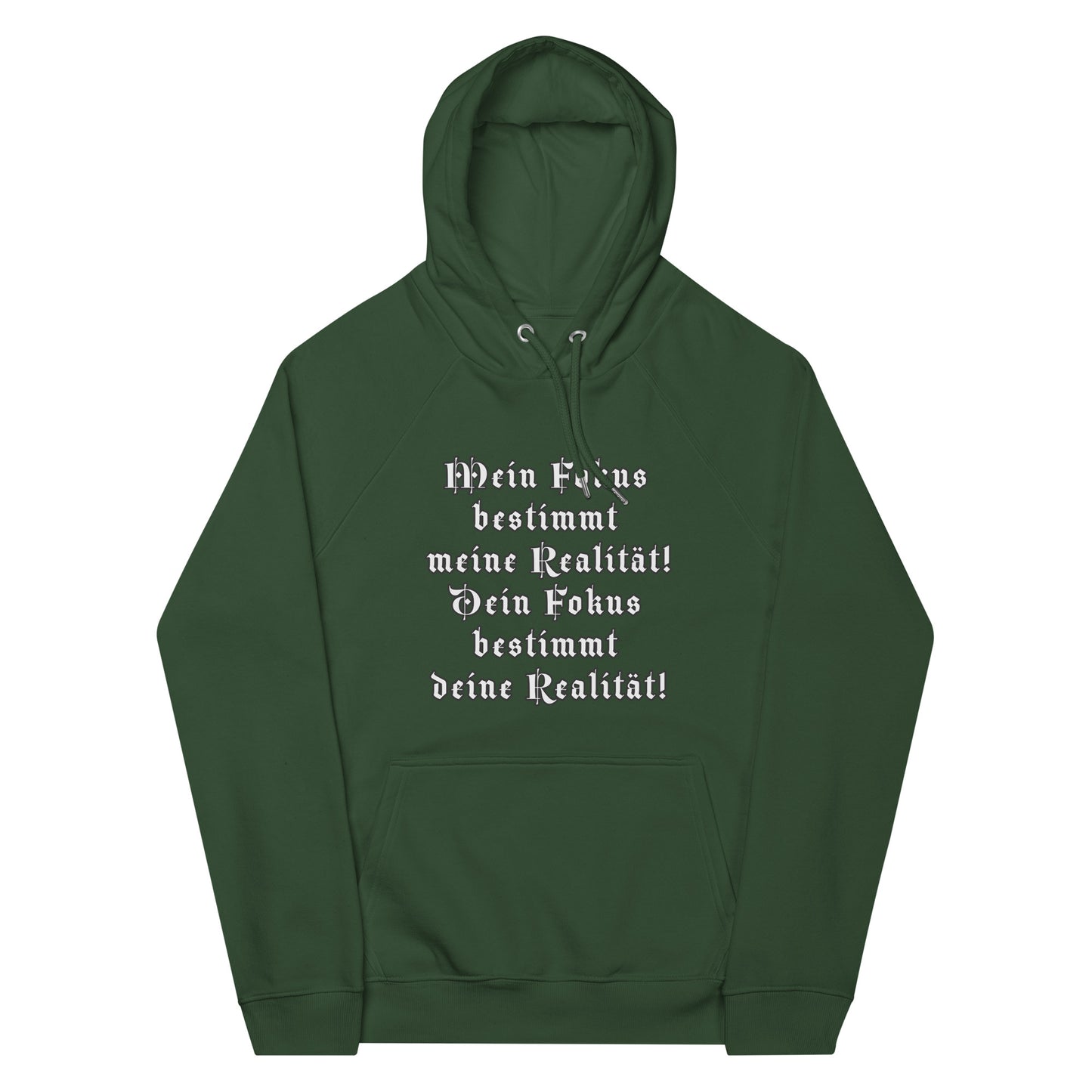 Unisex Bio-Raglan-Hoodie SOL´S "Mein Fokus bestimmt meine Realität"