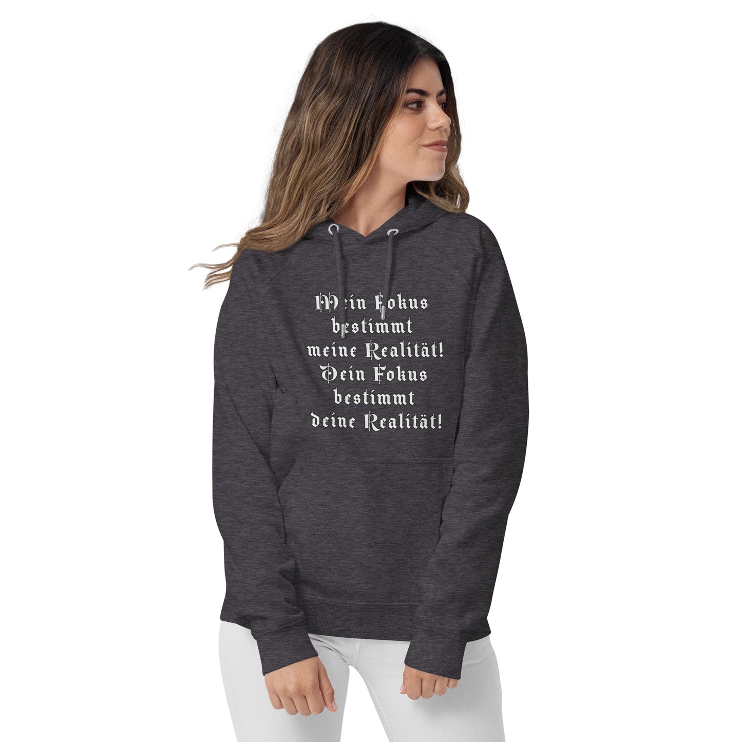 Unisex Bio-Raglan-Hoodie SOL´S "Mein Fokus bestimmt meine Realität"