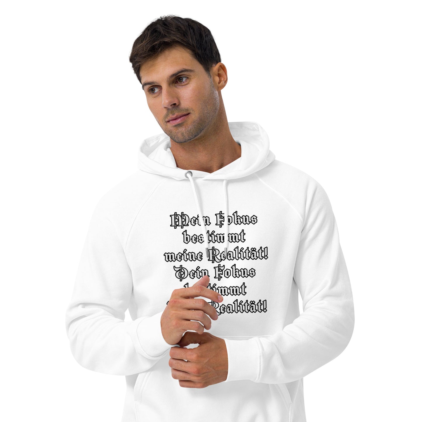 Unisex Bio-Raglan-Hoodie SOL´S "Mein Fokus bestimmt meine Realität"