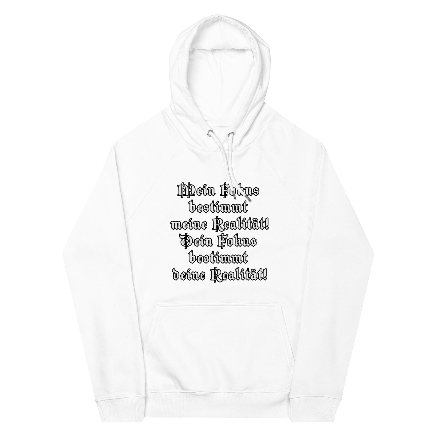 Unisex Bio-Raglan-Hoodie SOL´S "Mein Fokus bestimmt meine Realität"