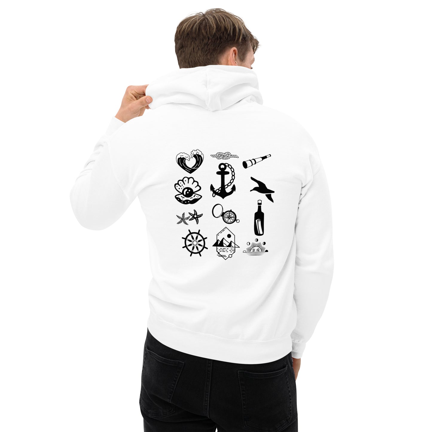 Unisex Heavy-Blend-Hoodie | Gildan 18500 "Der Seeman und das Meer"