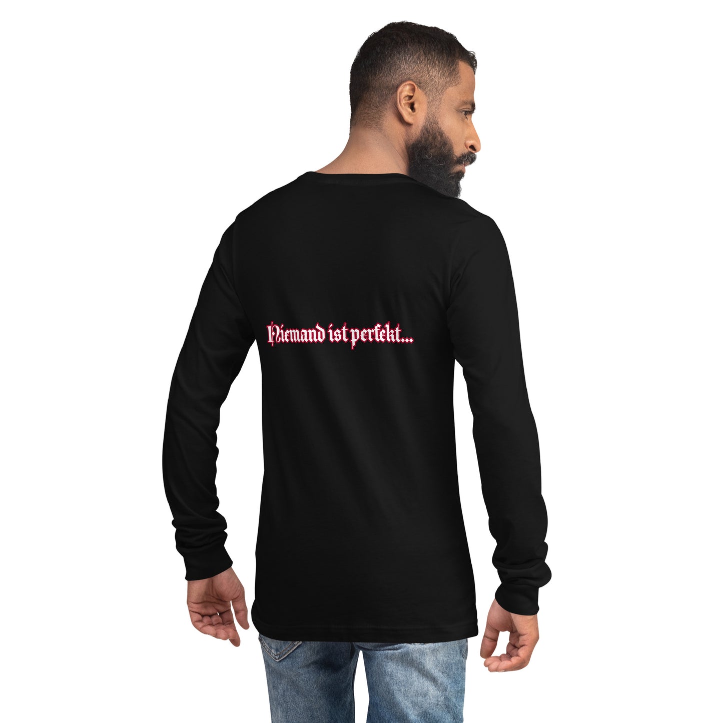 Unisex Longsleeve-Shirt | Bella + Canvas 3501 "Niemand ist perfekt"