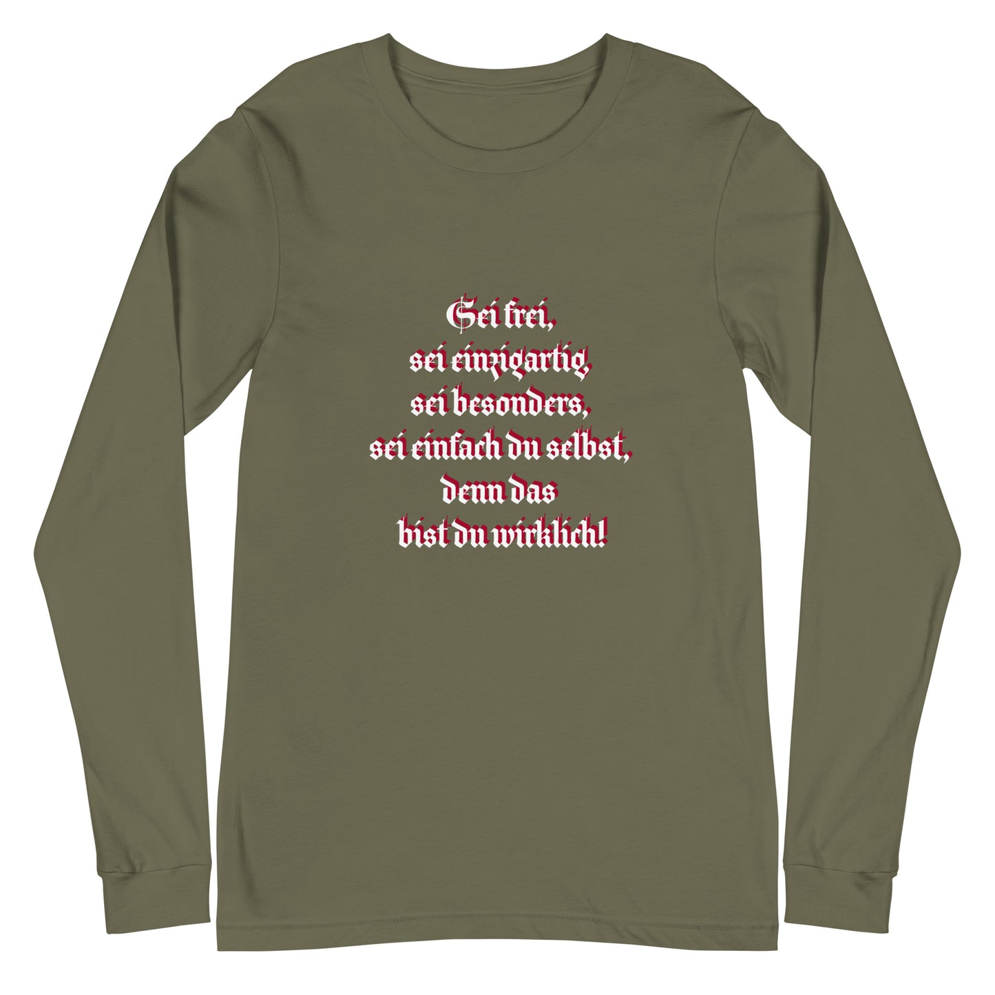 Unisex Longsleeve-Shirt | Bella + Canvas 3501 "Niemand ist perfekt"