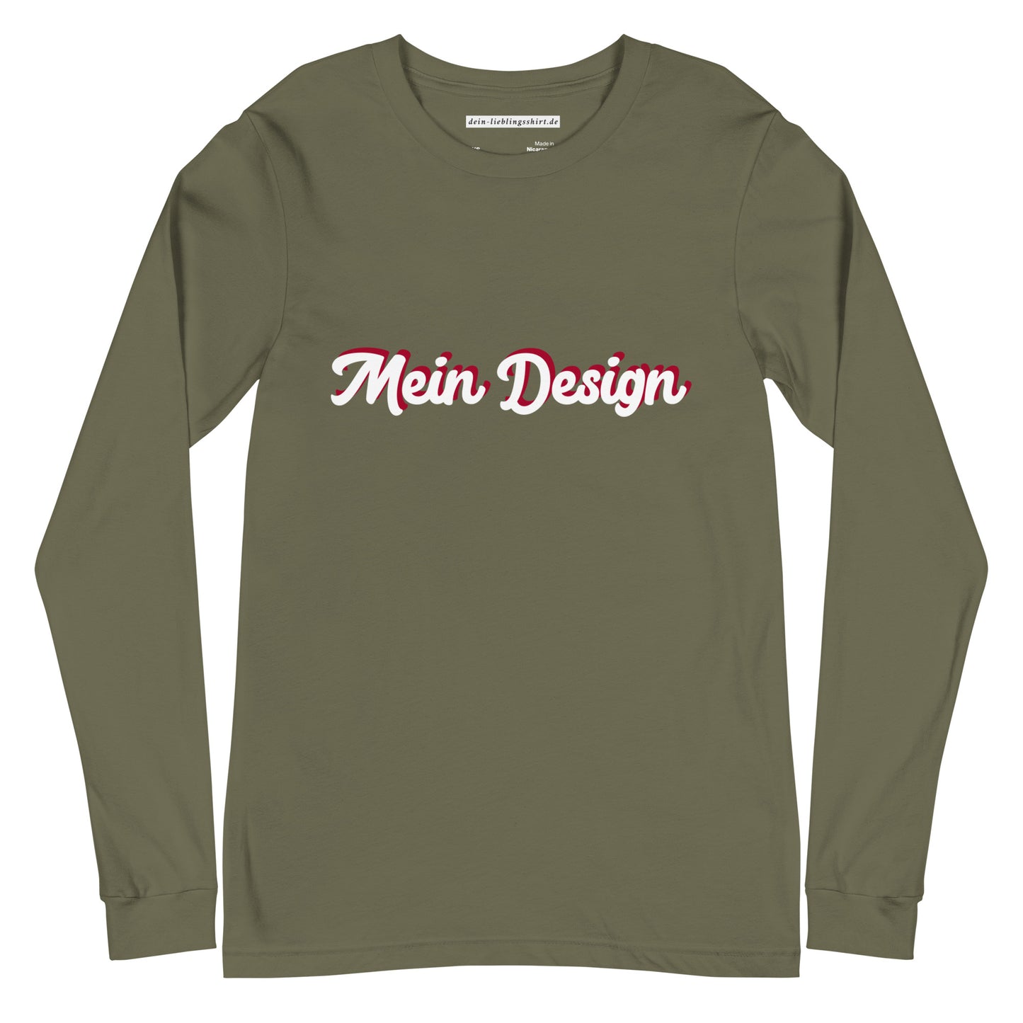 Unisex Longsleeve-Shirt Bella+Canvas 3501 "Mein Design"