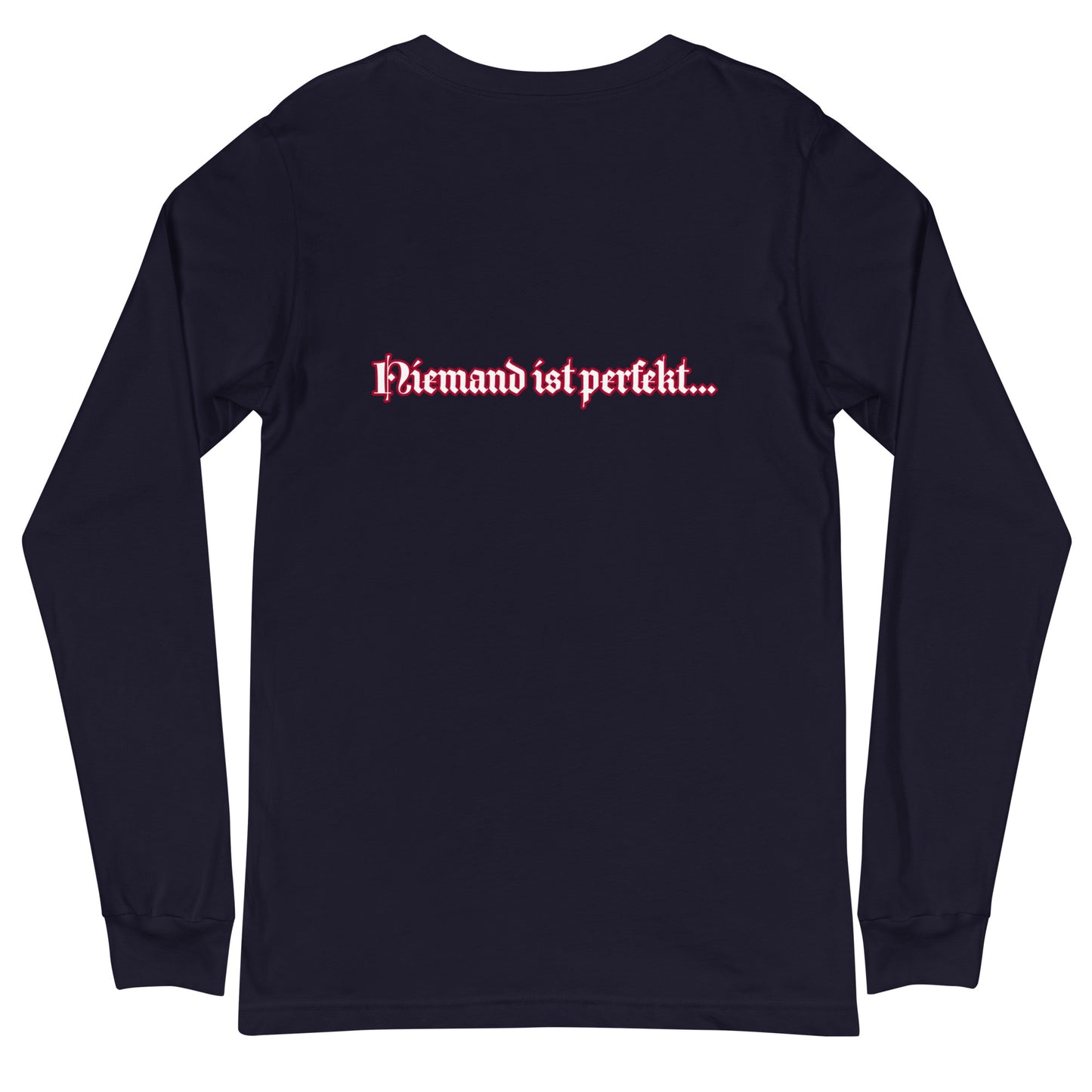 Unisex Longsleeve-Shirt | Bella + Canvas 3501 "Niemand ist perfekt"