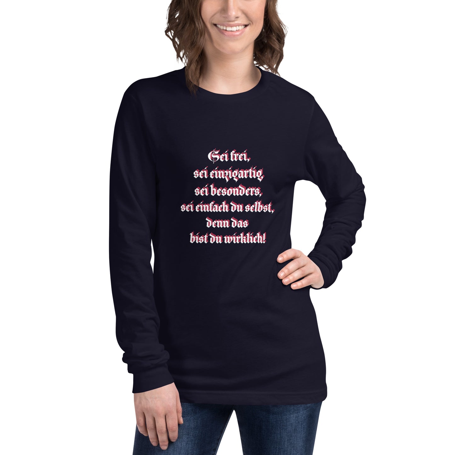 Unisex Longsleeve-Shirt | Bella + Canvas 3501 "Niemand ist perfekt"