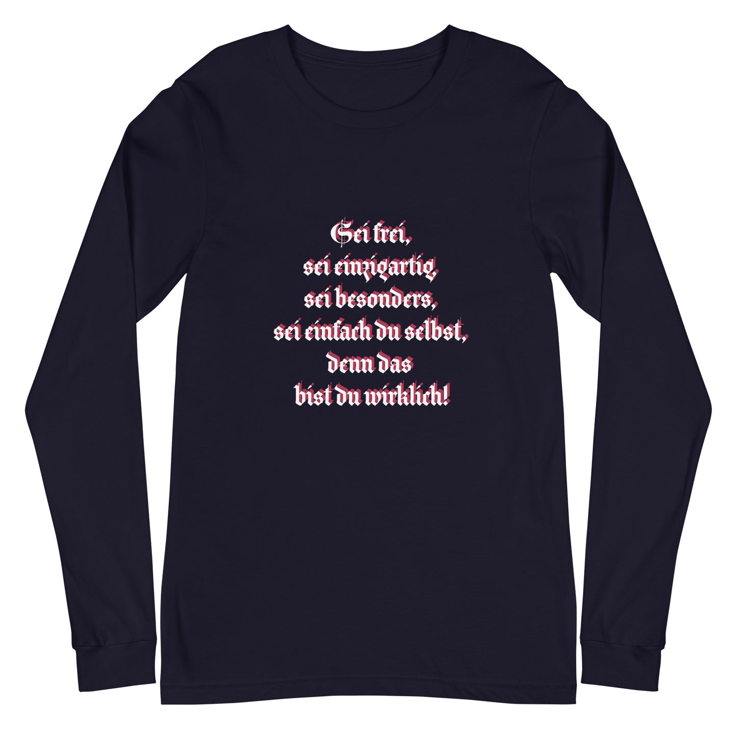 Unisex Longsleeve-Shirt | Bella + Canvas 3501 "Niemand ist perfekt"