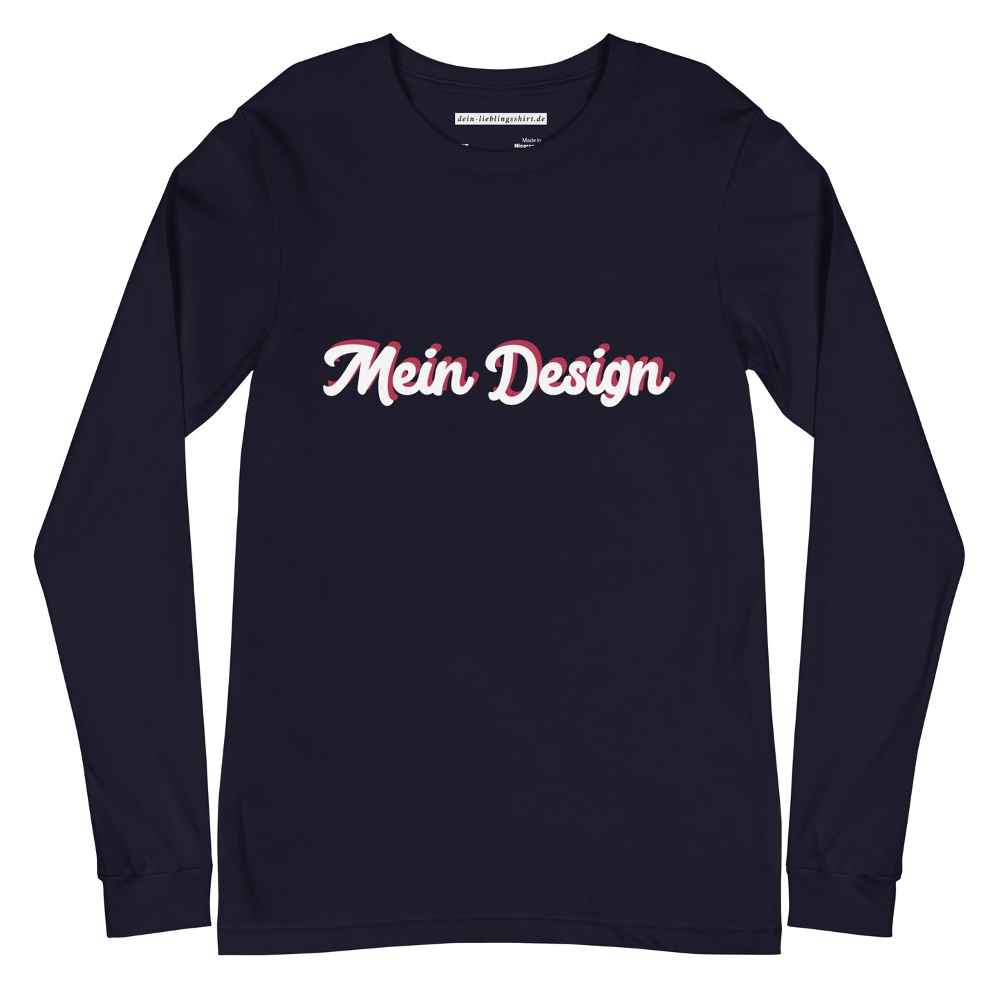 Unisex Longsleeve-Shirt Bella+Canvas 3501 "Mein Design"