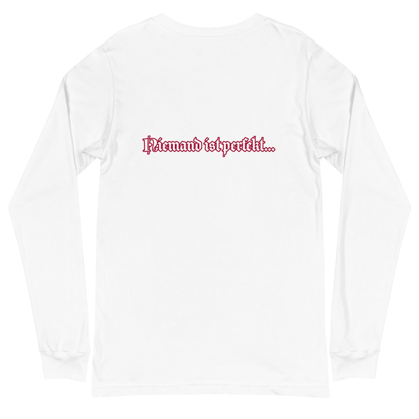 Unisex Longsleeve-Shirt | Bella + Canvas 3501 "Niemand ist perfekt"