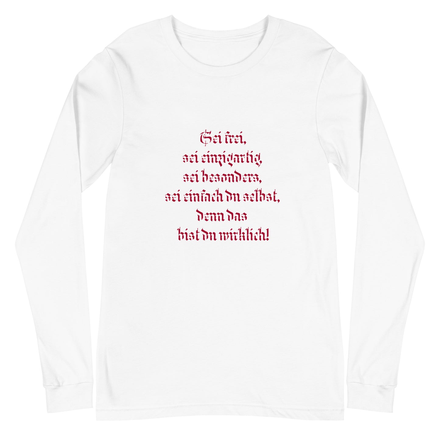 Unisex Longsleeve-Shirt | Bella + Canvas 3501 "Niemand ist perfekt"