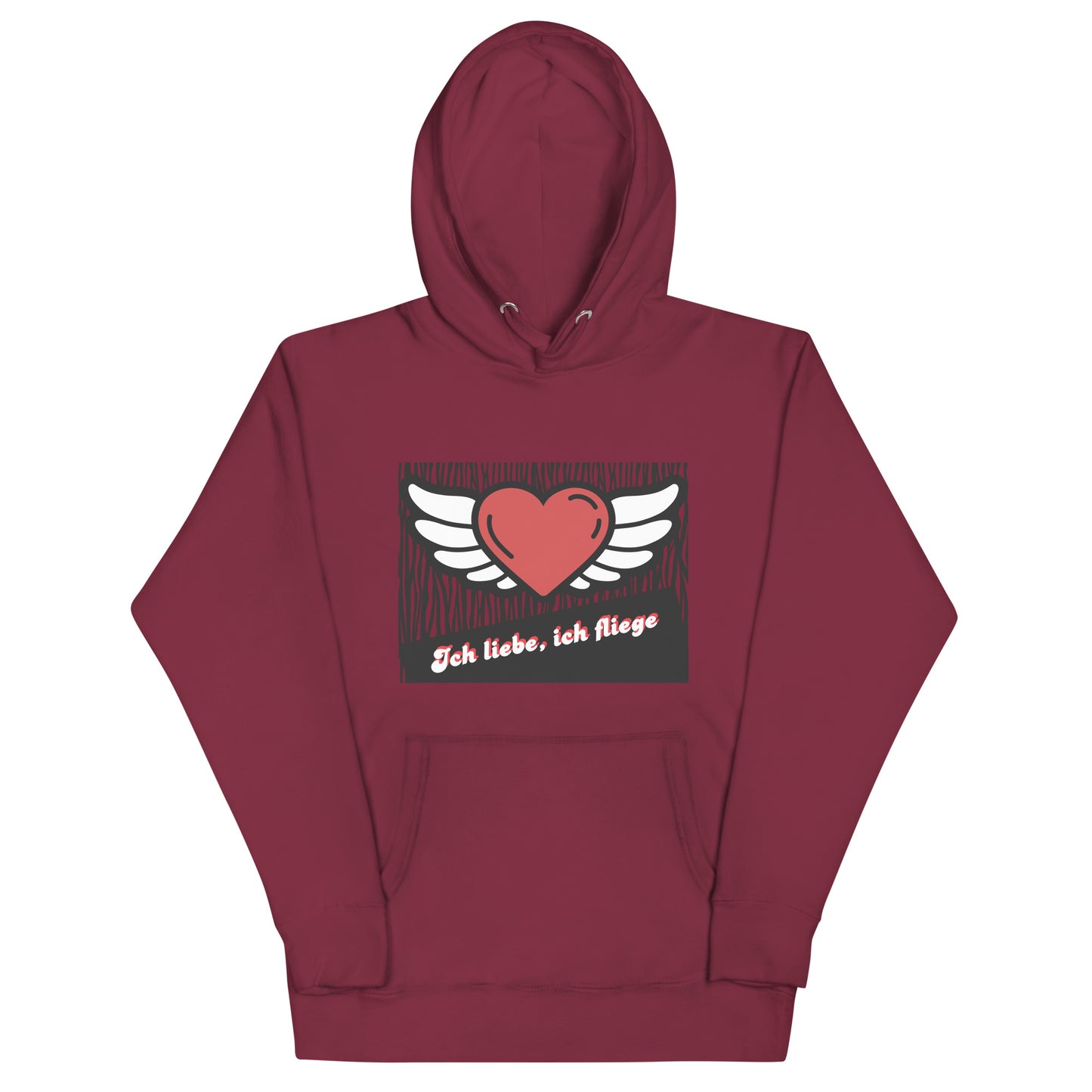 Unisex-Kapuzenpullover Premium-Hoodie | Cotton Heritage M2580 "Ich liebe, ich fliege"