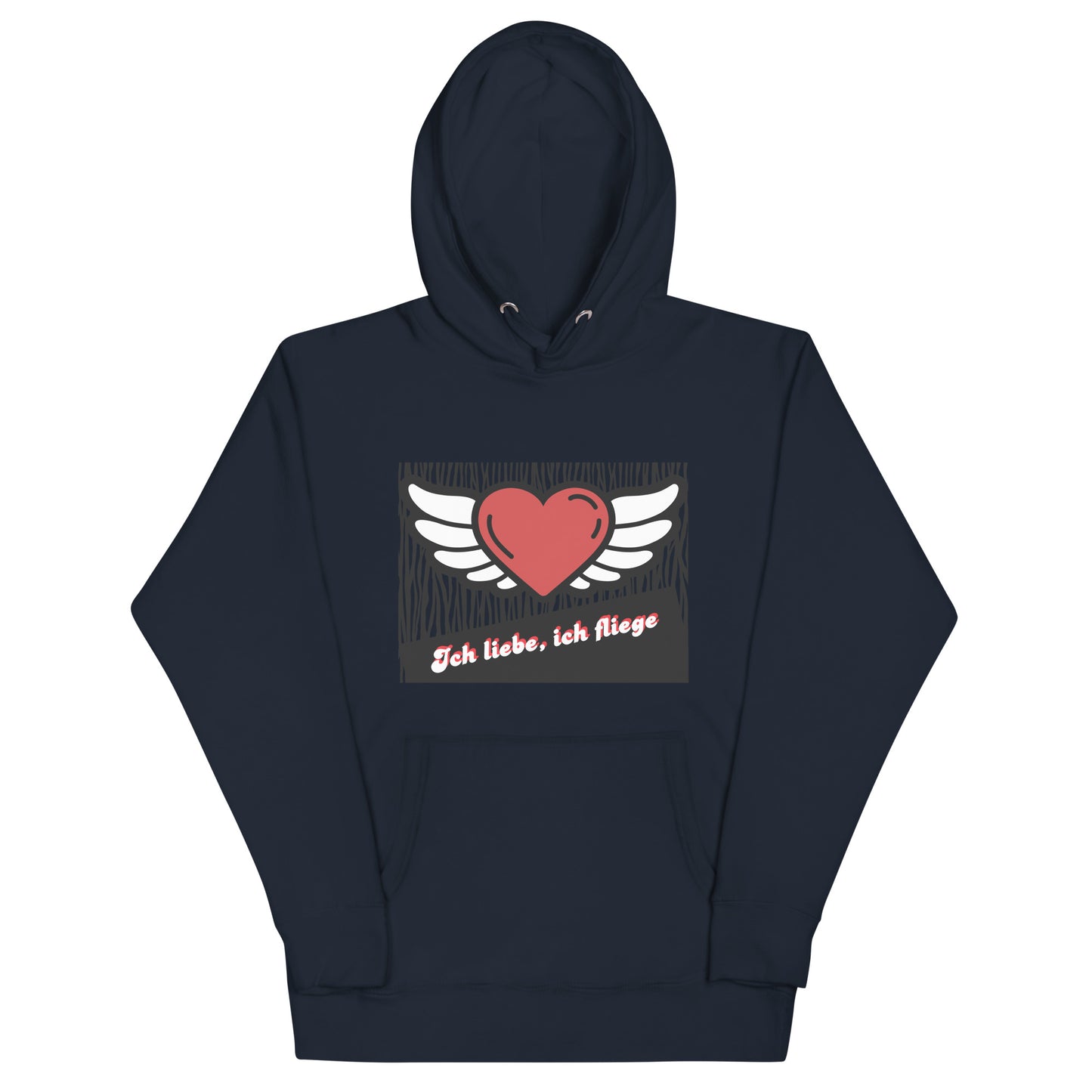 Unisex-Kapuzenpullover Premium-Hoodie | Cotton Heritage M2580 "Ich liebe, ich fliege"