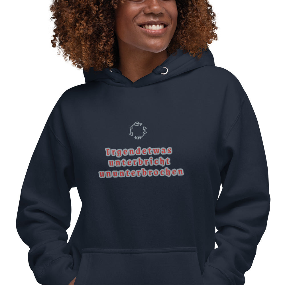 Unisex-Premium Hoodie Cotton Heritage M2580 "Irgendetwas unterbricht ununterbrochen"