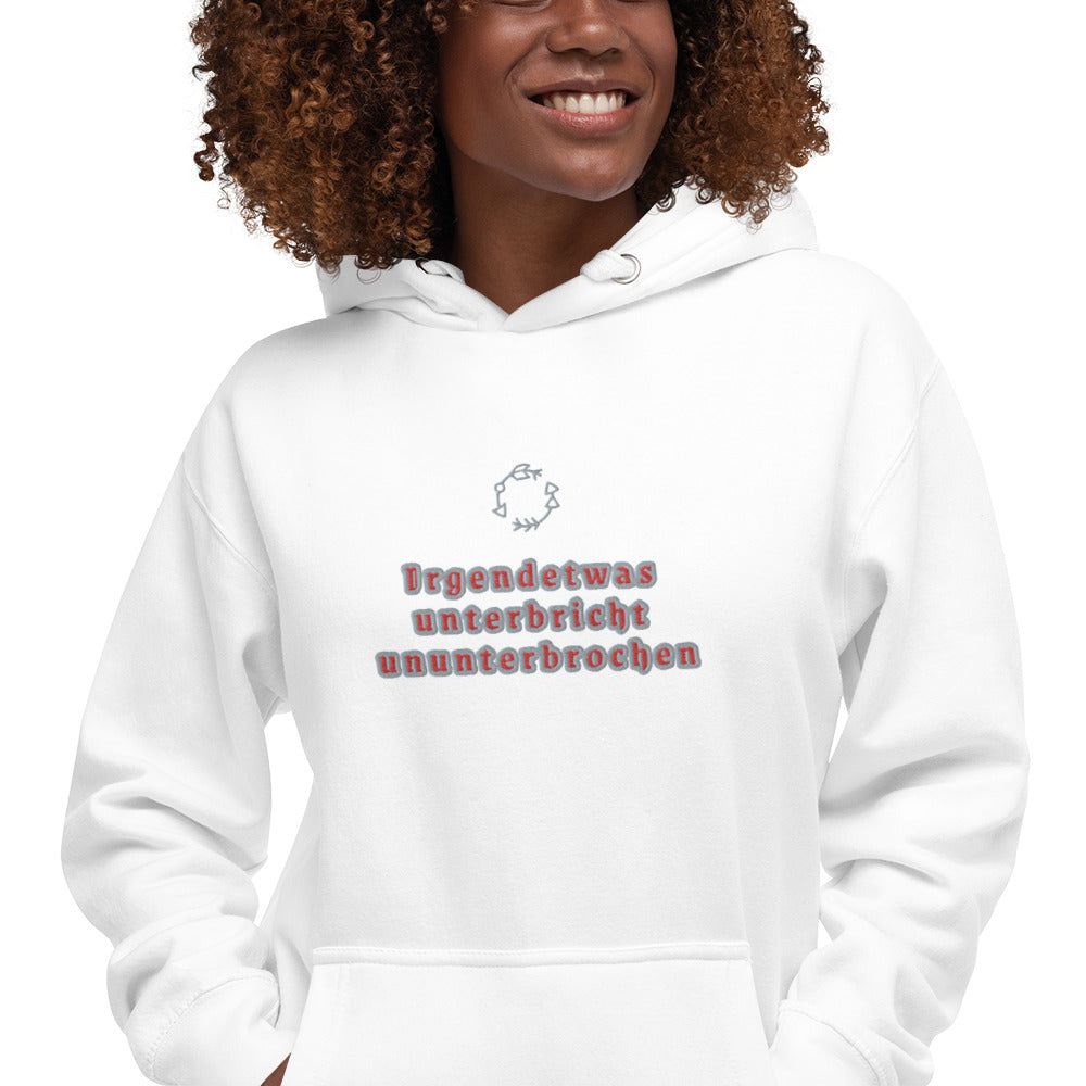 Unisex-Premium Hoodie Cotton Heritage M2580 "Irgendetwas unterbricht ununterbrochen"