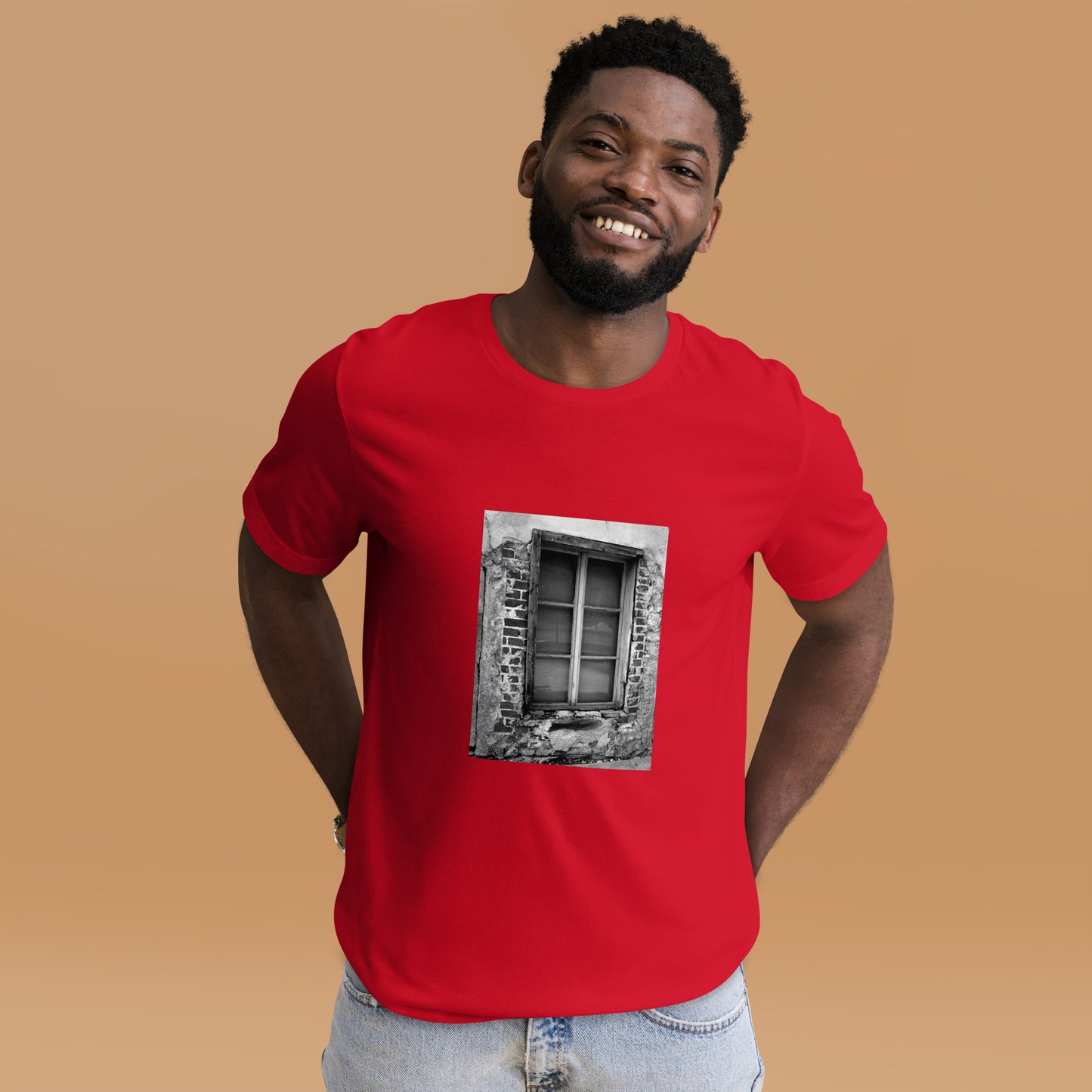 Essenzielles Unisex T-Shirt | Bella + Canvas 3001 "Das Fenster"